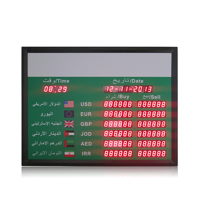 LED Exchange Rate Board with Date And Time Function